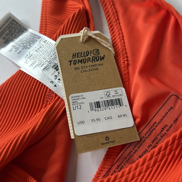 Billabong Tanlines Hike Bikini Swim Bottoms Coral Craze / Orange Large - Picture 12 of 12